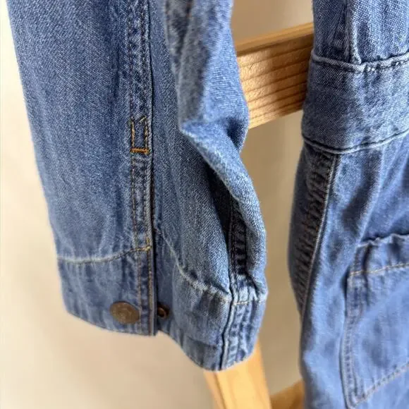 Vintage Levi's Blue Drawstring Waist Denim Jumpsuit #1295 Size XS - Picture 5 of 6